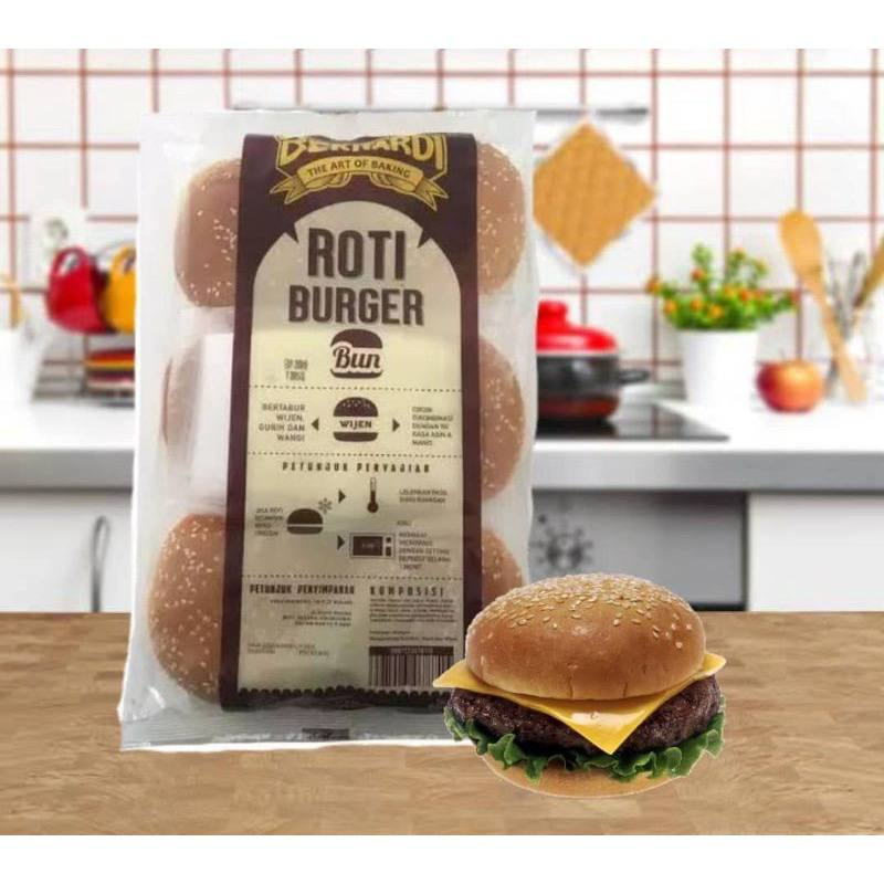 

roti burger bernardi wijen isi 6 pcs