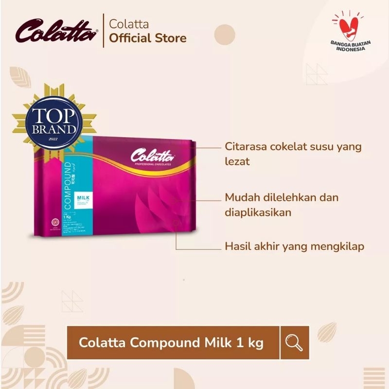 

COKLAT COLATTA COMPOUND CHOCOLATE MILK 1KG | COKLAT LUMER COLATA