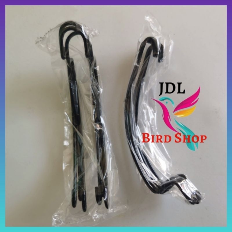 Klem tebok kawat besi isi 3 jepitan klem sangkar lovebird pleci dll