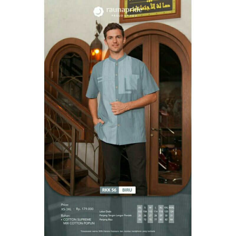 BAJU KOKO RKK 56 BIRU BY RAUNA