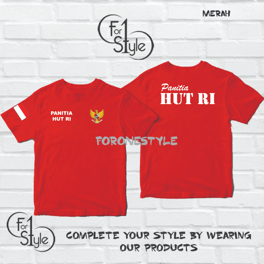 TYPEB06 - KAOS panitia HUT RI -  KAOS  AGUSTUS DIRGAHAYU HUT RI KE 78 TERUS MELAJU UNTUK INDONESIA MAJU - FORONESTYLE