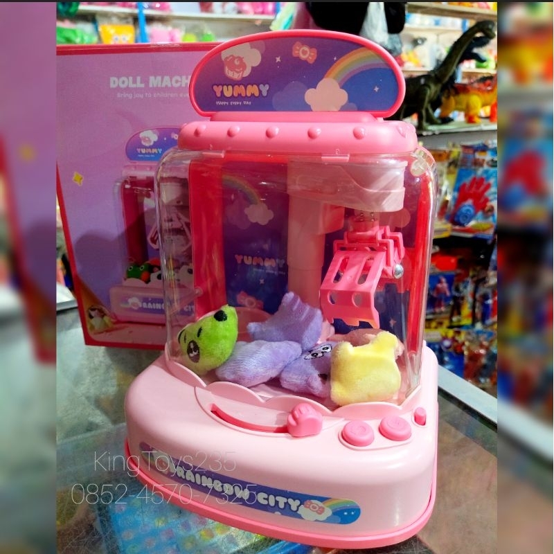 Mainan Anak Mesin Capit Boneka Bonus Batrai Musik Lagu Suara Besar Machine Claw Jepit Hadiah Lado Po