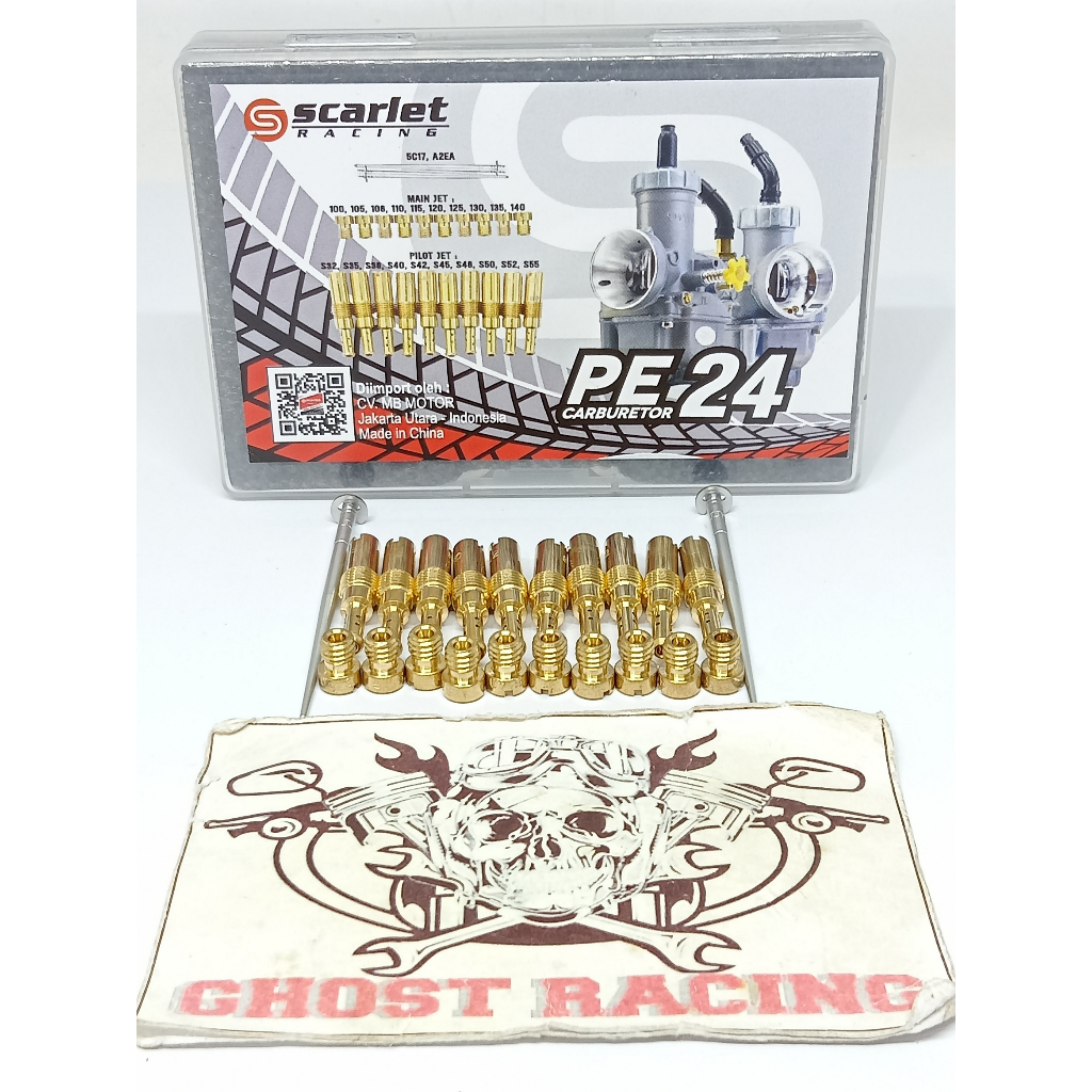 Powerjet PJ mainjet MJ set karburator by scarlet karbu pe 24 26 28