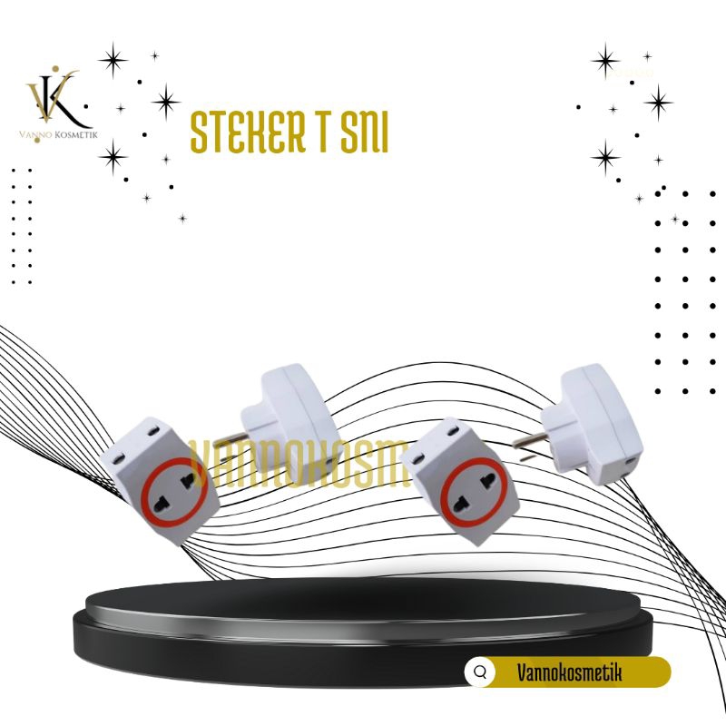 ⭐V.K 88⭐ Steker T | Colokan Listrik T | Seteker Listrik T | Steker Cabang 3 Multi | Elektronik | Sto