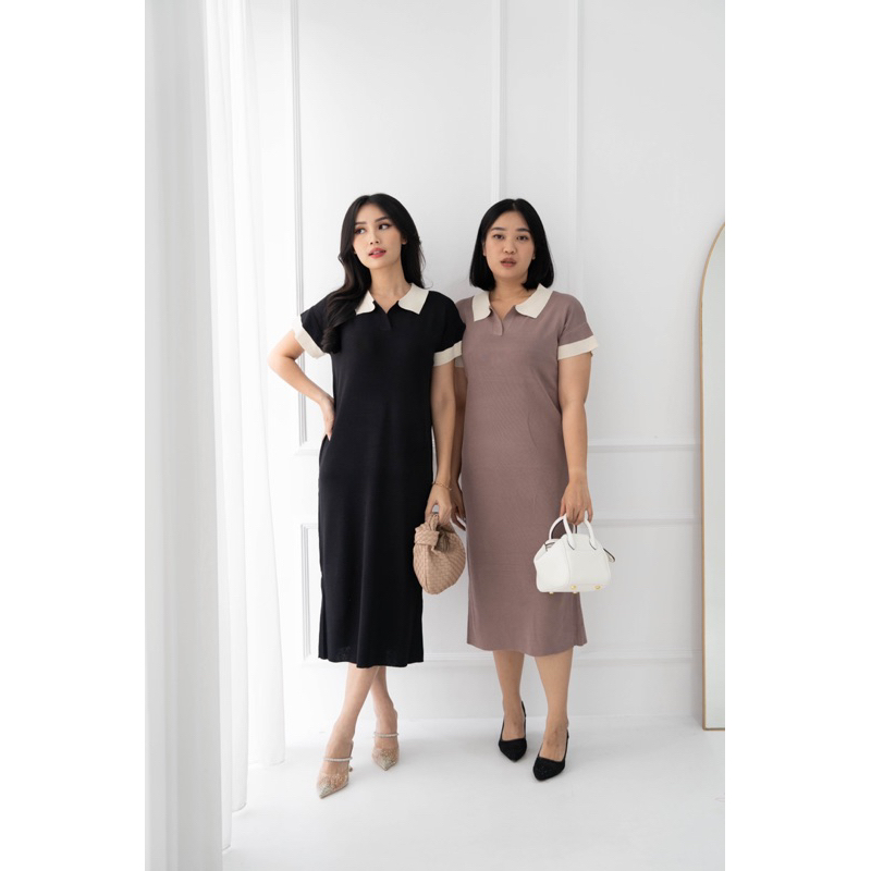 IWEARGRACIE - MINJEE KNIT DRESS / DRESS WANITA / MIDI DRESS