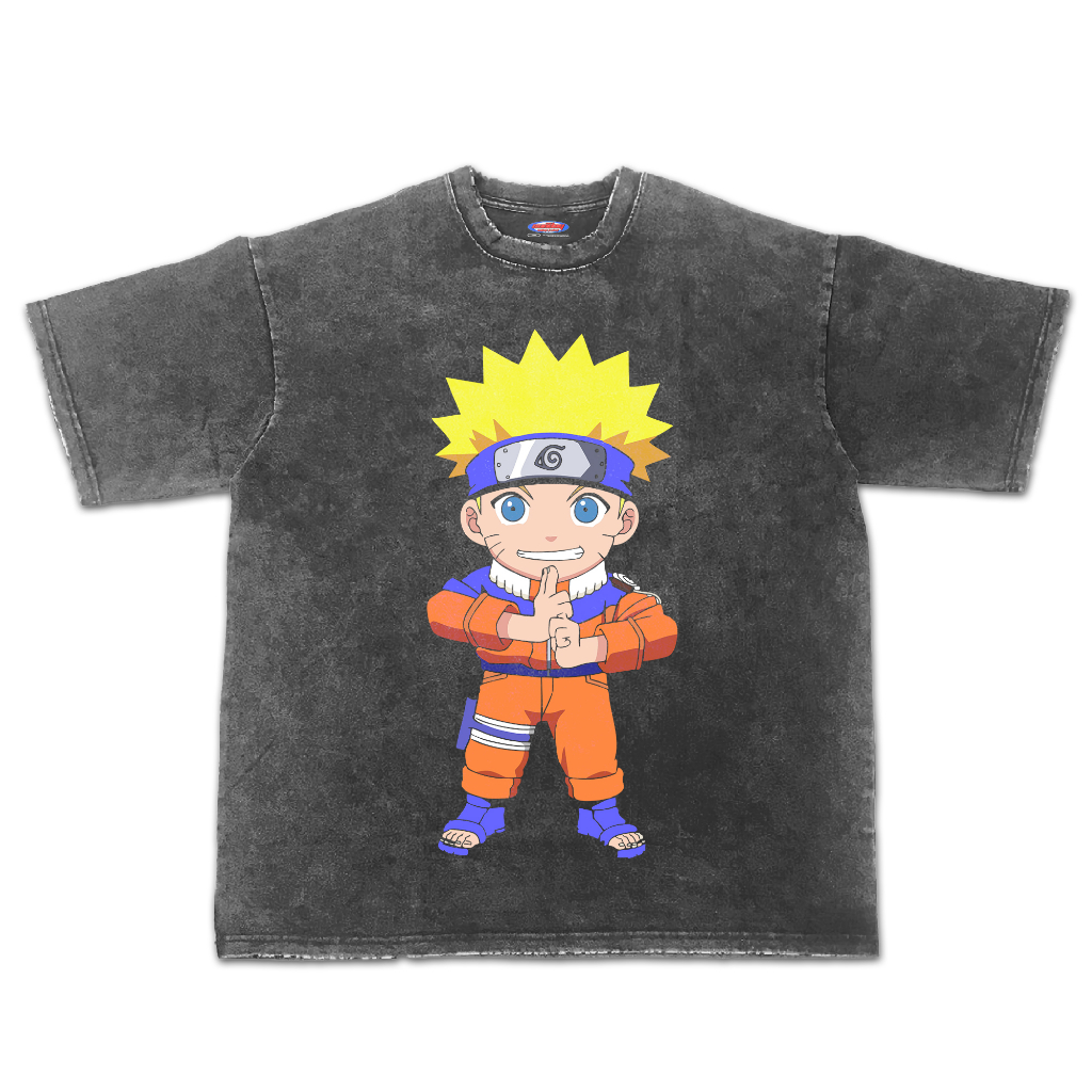 Kaos Baby Naruto Oversize Stone Wash