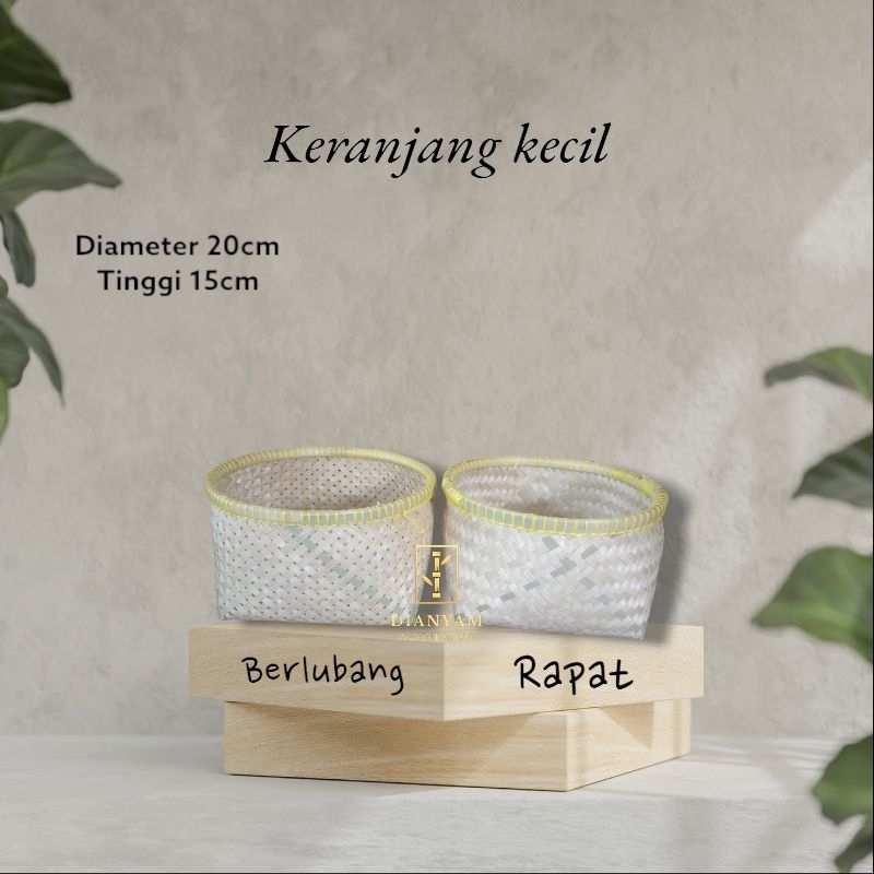 Keranjang Wadah Bambu Kecil Besek Anyaman