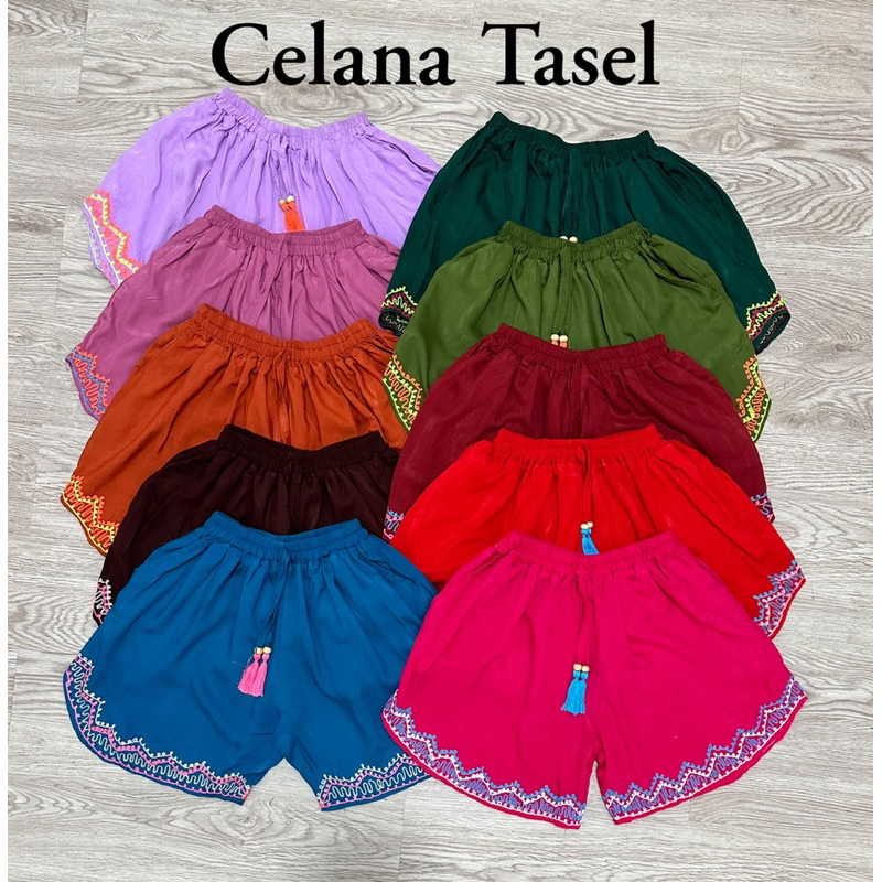 CELANA TASEL BALI|CELANA PENDEK RAYON BALI