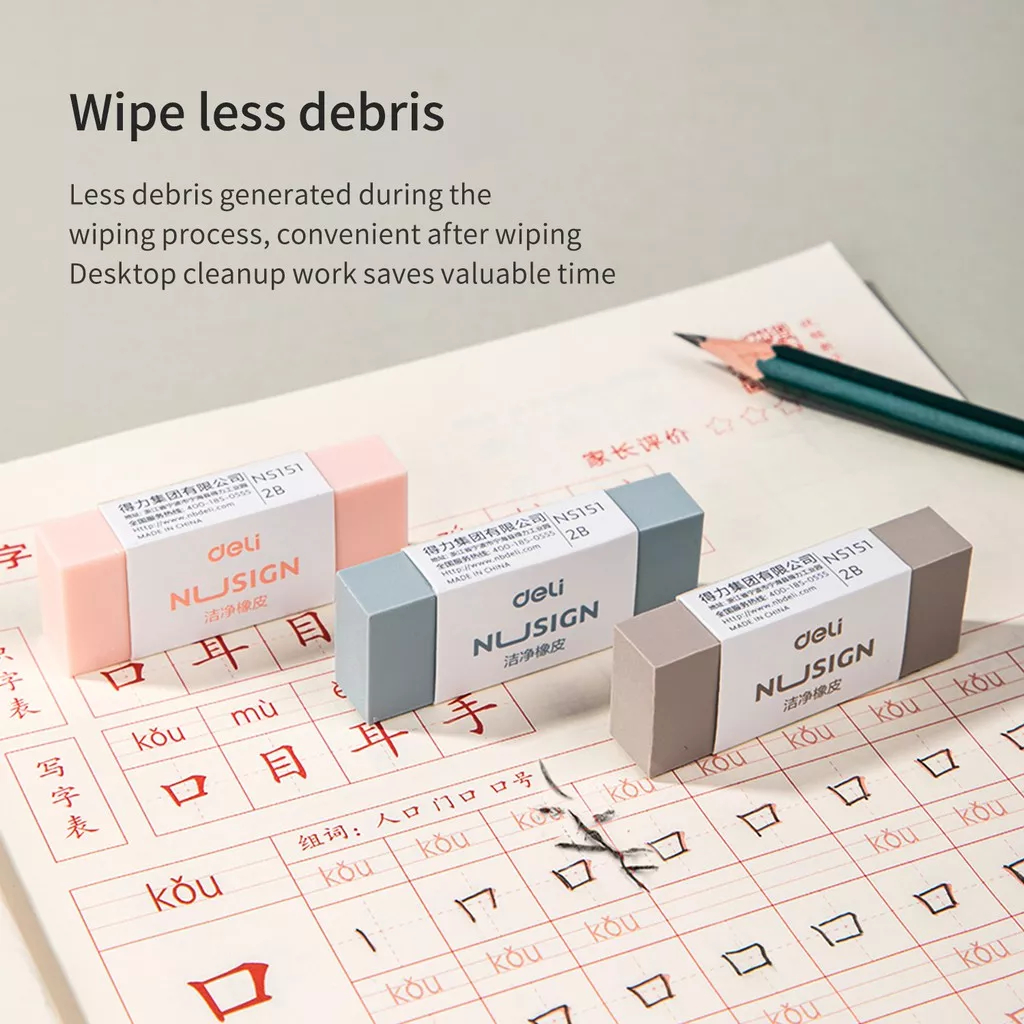 

Deli Nusign Pencil Eraser NS151 Deli Eraser Deli Penghapus Pensil Deli Penghapus Pinsil Elastis Warna Pastel Menghapus dengan Bersih ( 1 PCS ) Setip Anak Sekolah Perlengkapan ATK Stationery Kantor Office