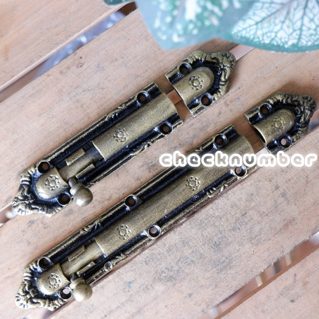 Kunci Slot Pintu Aluminium Ukir Antik