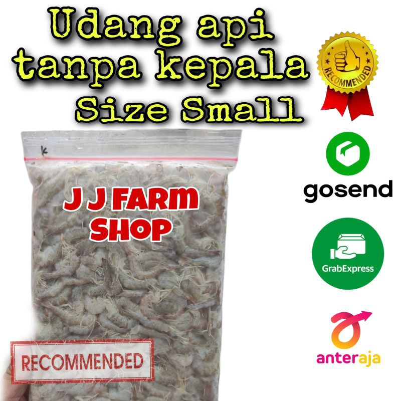

udang api segar tanpa kepala dan ekor jaminan segar fresh size besar & kecil ready