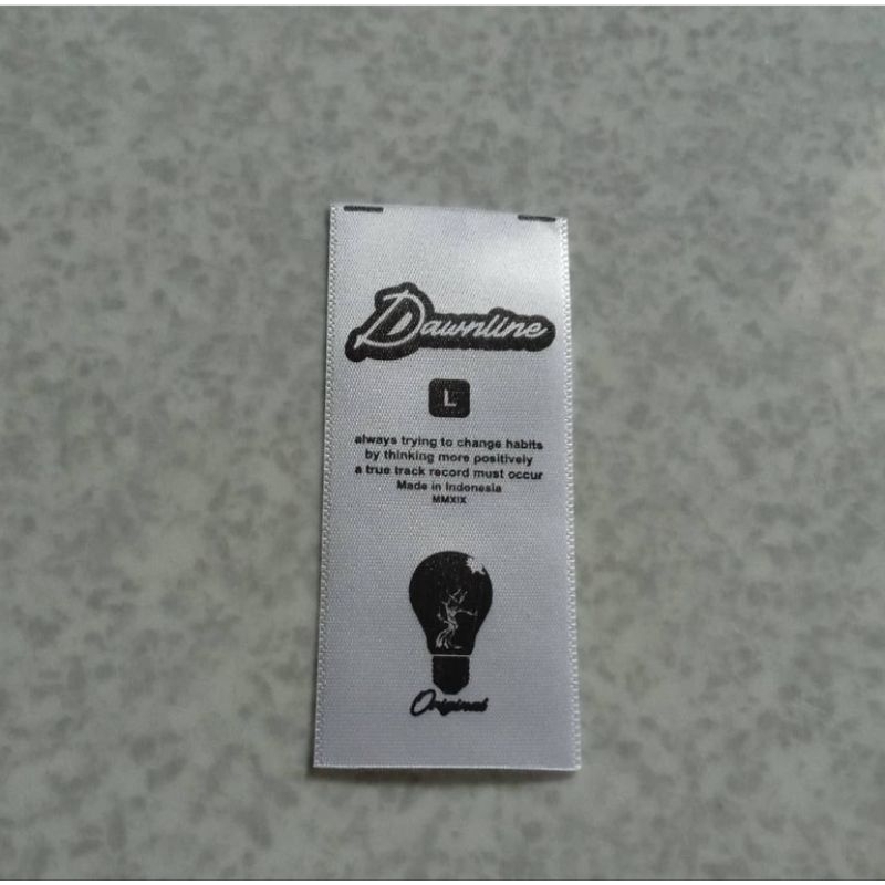 

label satin rajut printing/label satin tebal printing