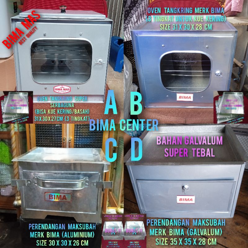 [BIMA CENTER] OVEN TANGKRING 3 TINGKAT BIMA KUE BASAH DAN KERING SERTA PERENDANGAN MAKSUBAH