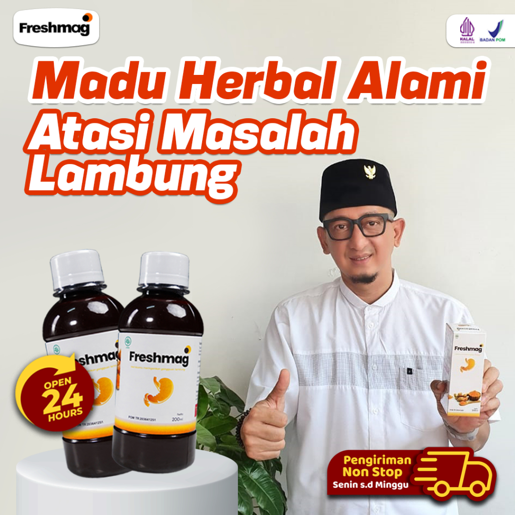 

Madu Freshmag - Untuk Atasi Maag / Gerd / Asam Lambung / Gastritis / Perlancar Saluran Pencernaan & Penambah Nafsu Makan Isi 200ml Original