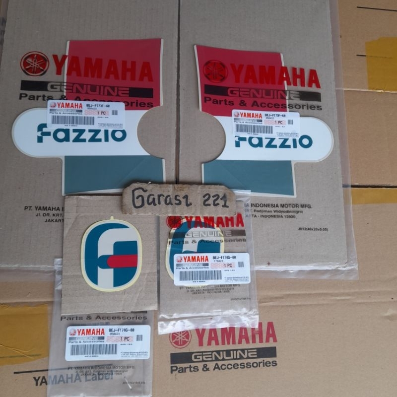 STRIPING STIKER GRAPHIC FAZZIO FAZIO PUTIH 2023 ORIGINAL YAMAHA GENUINE PART