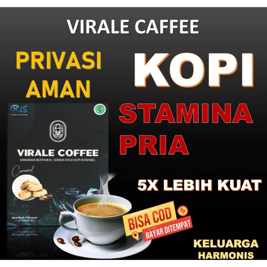 

Kopi Kuat Pria Tahan Lama VIRALE CAFFEE Penambah Stamina Pria Dewasa 100% original tanpa efek samping Aman Sudah BPOM