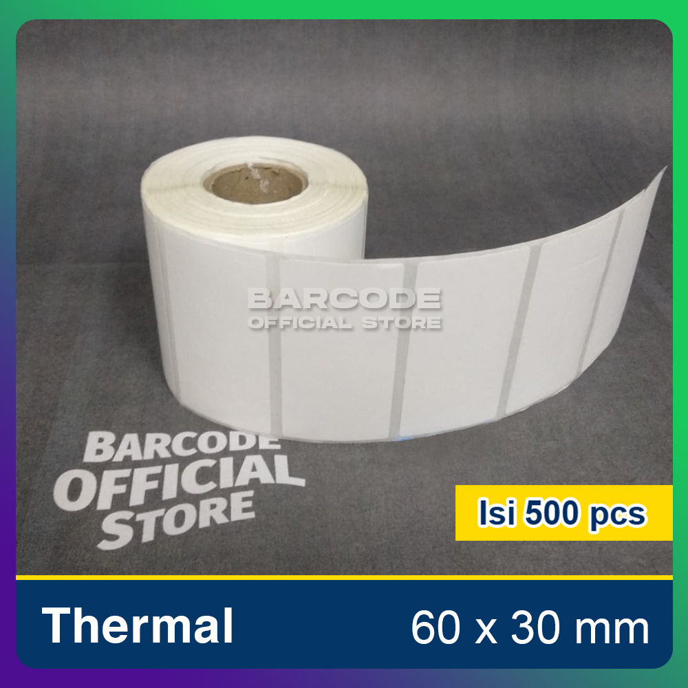 

Label Stiker Termal 60x30mm / 60 x 30 / 60x30 mm 1 Line (1 Slop)