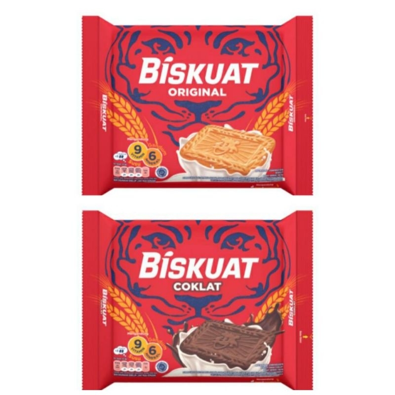 

BISKUAT Biskuit Susu Original/Cokelat 121,6 g