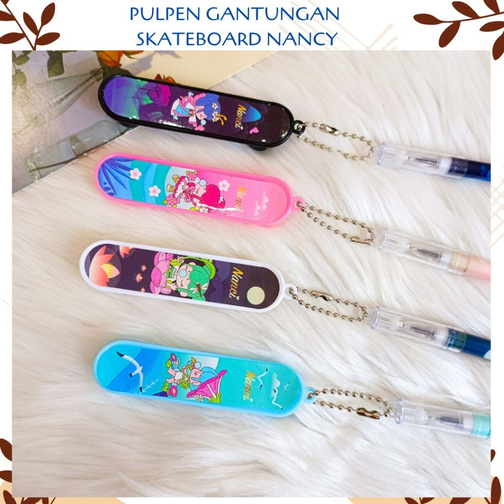 

PULPEN SKATEBOARD NANCY CEWE WANITA PRINCESS KOREA KIMONO HANBOK LUCU PEN GANTUNGAN KARET BOLPEN ALAT TULIS KANTOR COD TERMURAH