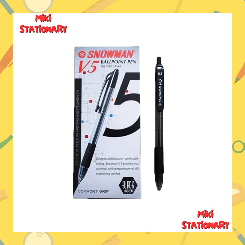 

pulpen snowman v.5 hitam 1 pack