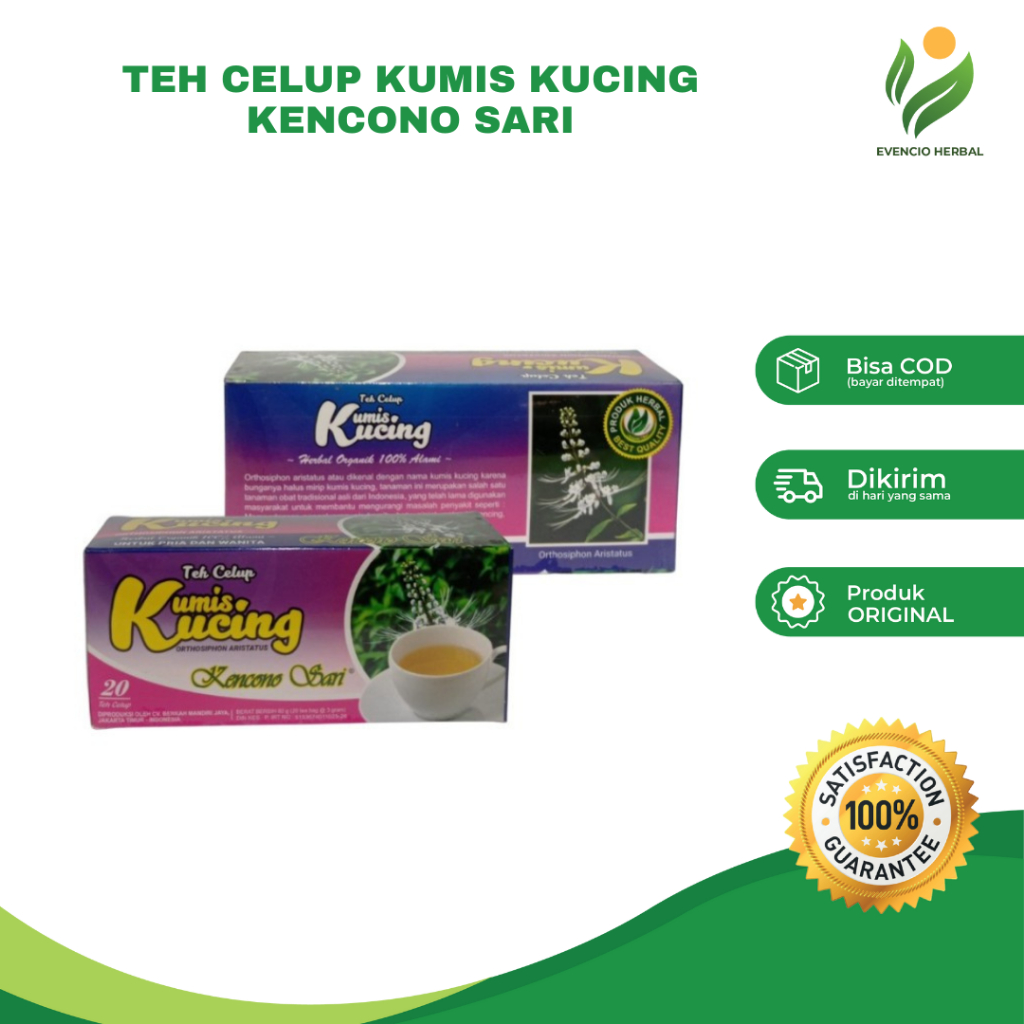 

Teh Celup Kumis Kucing Kencono Sari Isi 20 Kantung Teh