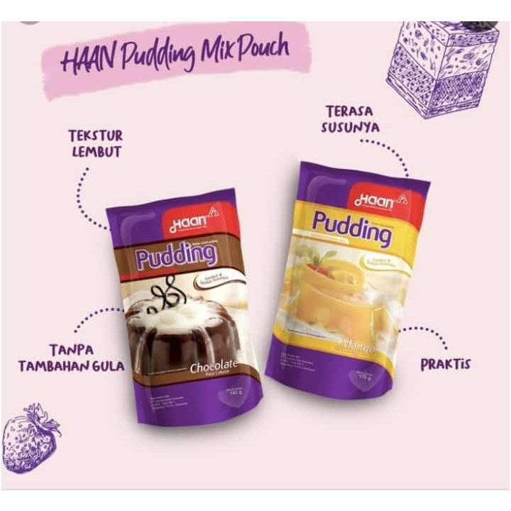 

[PROMO] Haan Pudding Mangga & Coklat - Chocolate Mango - Boleh pilih varian 145gr