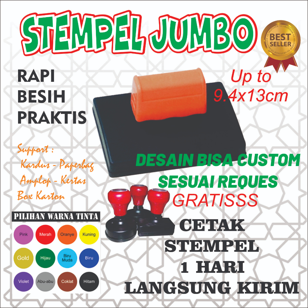 

Baru Stempel Jumbo/Stempelkardus/Stempelwarna/Stempelotomatis/Stempelflash/Stempelmurah