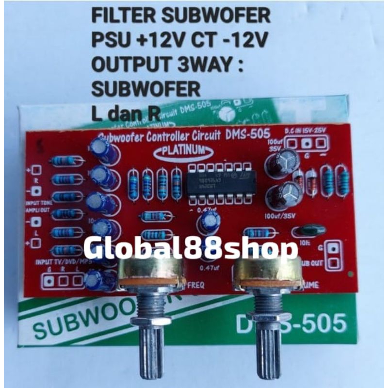 KIT PCB PRE AMP SUBWOOFER PREAMP DMS 505 PLATINUM