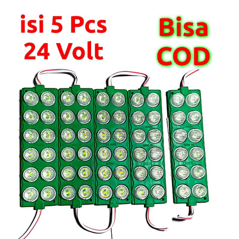 RK 5 pcs Lampu Led bak truk 12 mata 24 volt LED 12 mata (2 x 6 ) 24 volt Lampu kolong sein truk bus