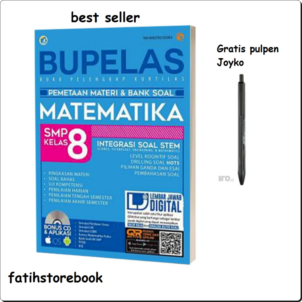 BUKU SOAL SMP - BUKU MATEMATIKA SMP - BUKU SOAL MATEMATIKA - BUKU PELAJARAN SMP: BUPELAS PEMETAAN MA