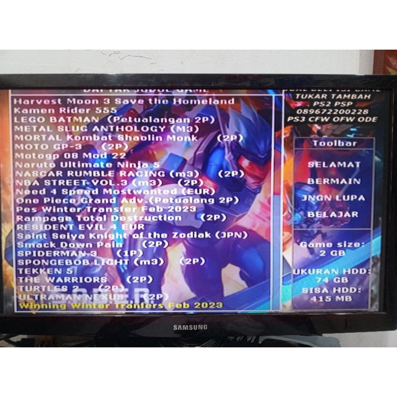 Hdd Hardisk Ps2 CUSTOM Internal Fotocopy  ATA PATA IDE  80 160 Gb NON GARANSI ADA VIDEO TES PRODUK S