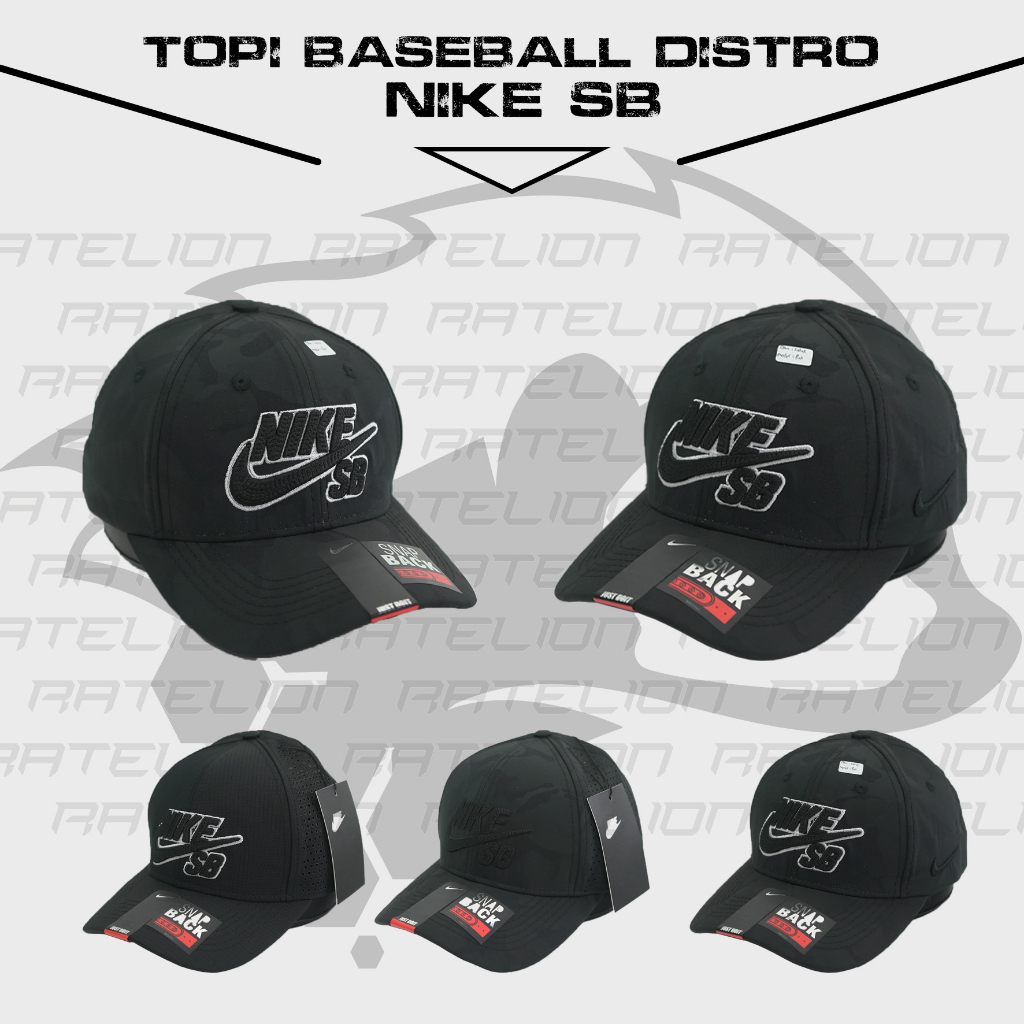 Topi Baseball Hitam NIKE Pria Wanita Dewasa Premium Grade Nike SB Edition Distro Cap Branded Unisex