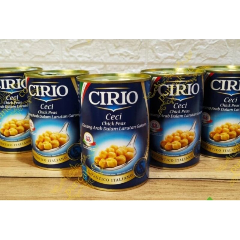 

Cirio Ceci Chicpeat/kacang Arab dalam larutan garam kaleng 400 gram