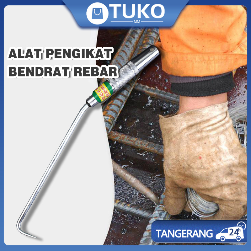 100PCS Alat Pengikat Kawat Beton / Pengikat Kawat Bendrat Rotasi 360 ° Alat Penekuk Kawat Besi 27cm