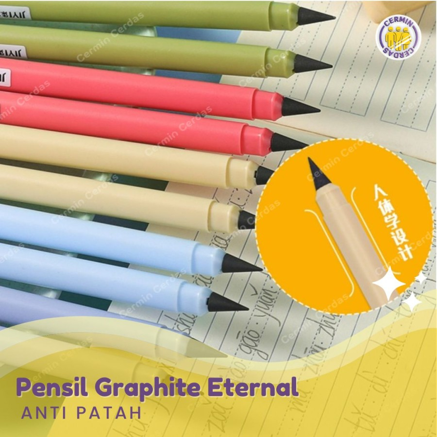 

Pensil Graphite Eternal Anti Patah Unlimited Writing Warna Satuan - PH Hitam