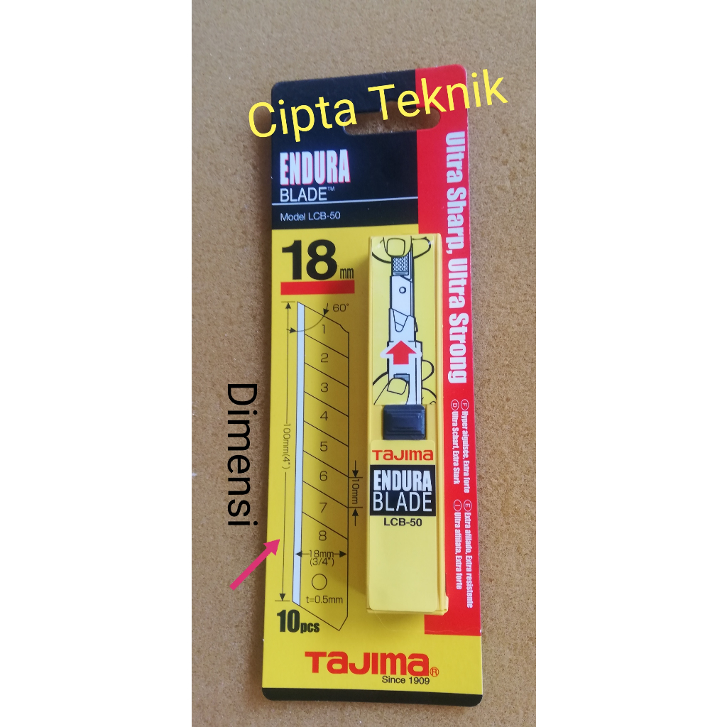 

Isi Cutter Tajima LCB 50 Asli Refill Cutter Tajima Endura Blade LCB50 Original
