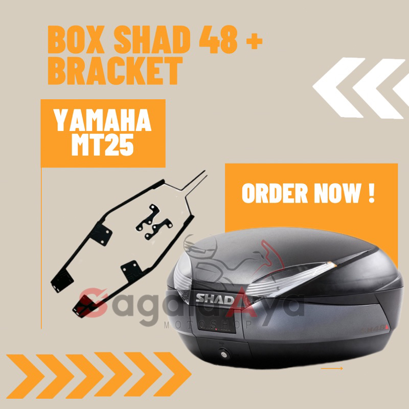 Promo Paket Box SHAD 48 SH 48 dan Bracket SHAD YAMAHA MT25