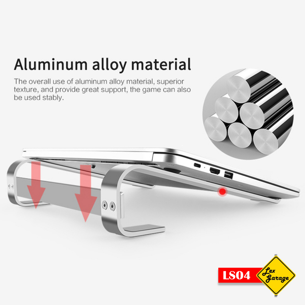 Stand Laptop Macbook Stand Holder Aluminium Dudukan Penyangga Laptop