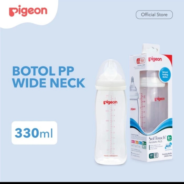 Botol Susu Bayi Pigeon Wide Neck Soft Touch Anti Kolik 330ml
