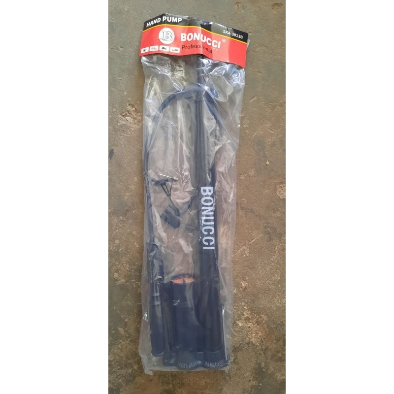 POMPA SEPEDA TABUNG AMPER HITAM BONUCCI  PANJANG / POMPA SEPEDA MOTOR / BALON / ANGIN
