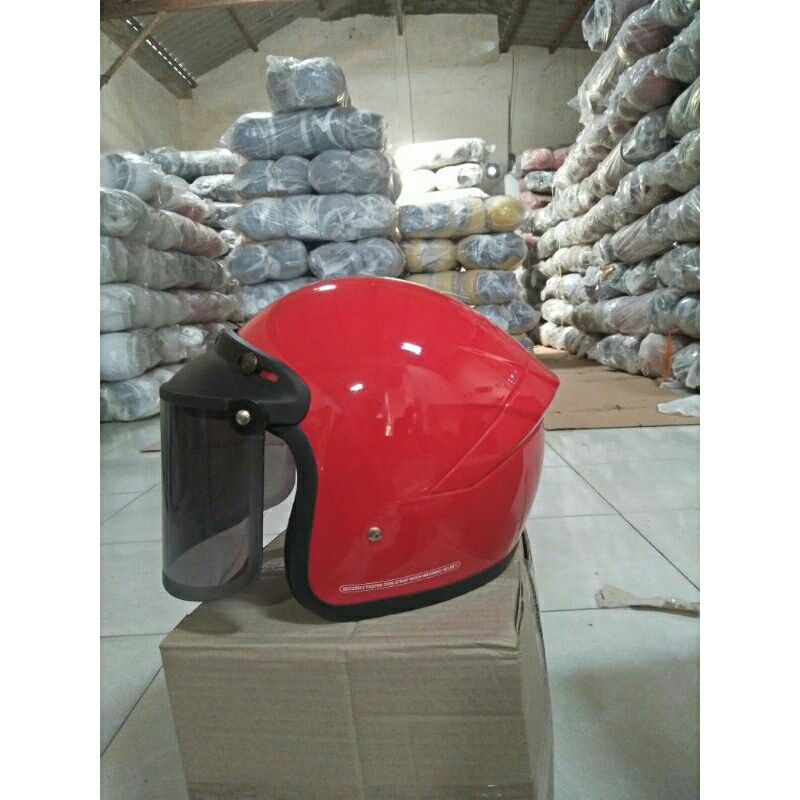helm halfface bogo kairoz kaca datar