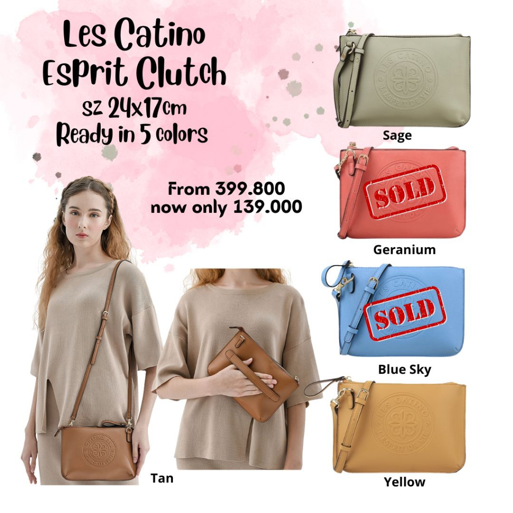 Tas Selempang wanita Les Catino Esprit Clutch Crossbody