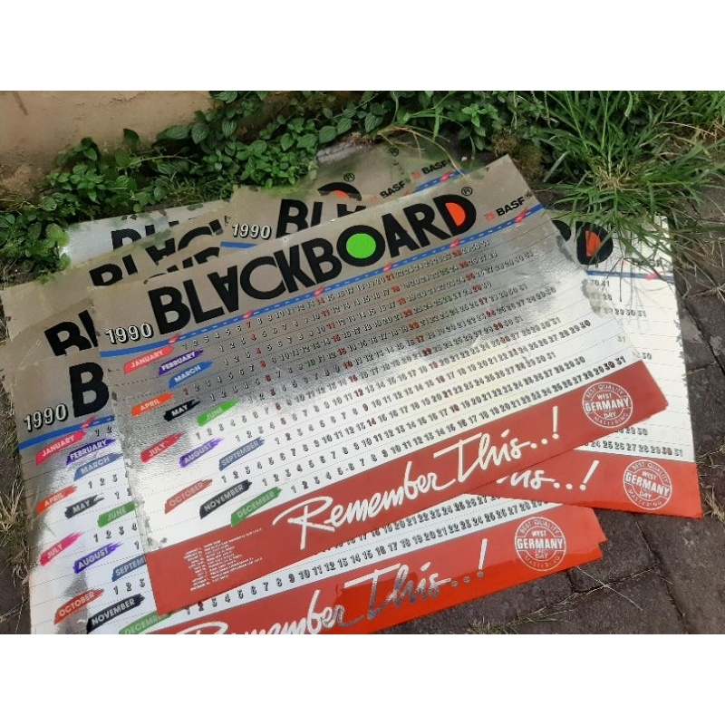 

POSTER IKLAN KALENDER JADUL 1990 BASF BLACKBOARD DIMENSI 46X68.5
