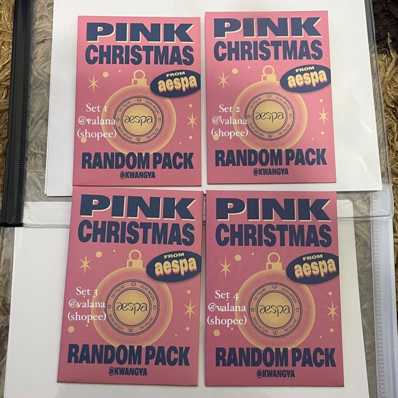 Official set pink christmas aespa