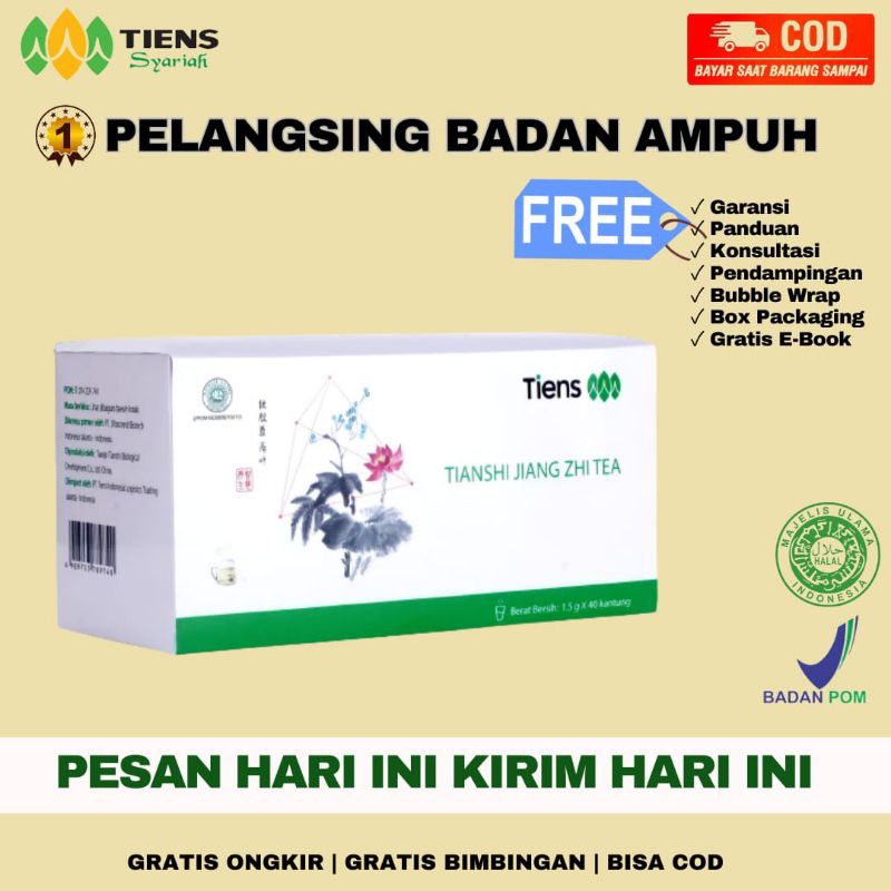 

Pelangsing Badan Ampuh dan BPOM Tiens Jiang Zhi Tea | Bisa COD