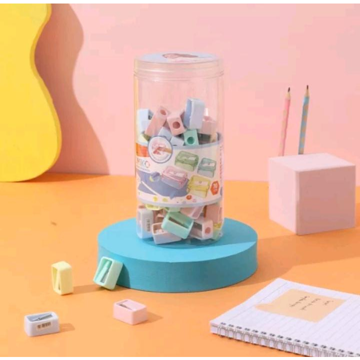 

RAUTAN PENSIL SERUTAN 1 LUBANG DELI H561 KOTAK PASTEL LUCU PENCIL SHARPENER