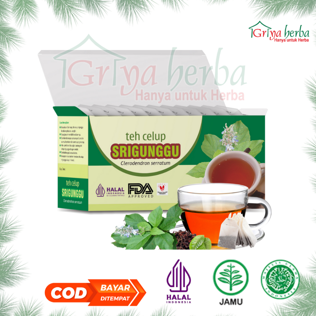 

Teh Herbal Srigunggu Tazakka isi 20 Kantong teh untuk meredakan Batuk halal