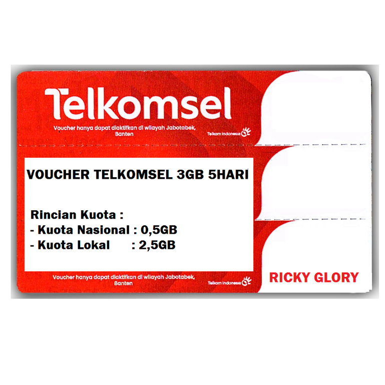 VOUCHER TELKOMSEL 3GB 5HARI