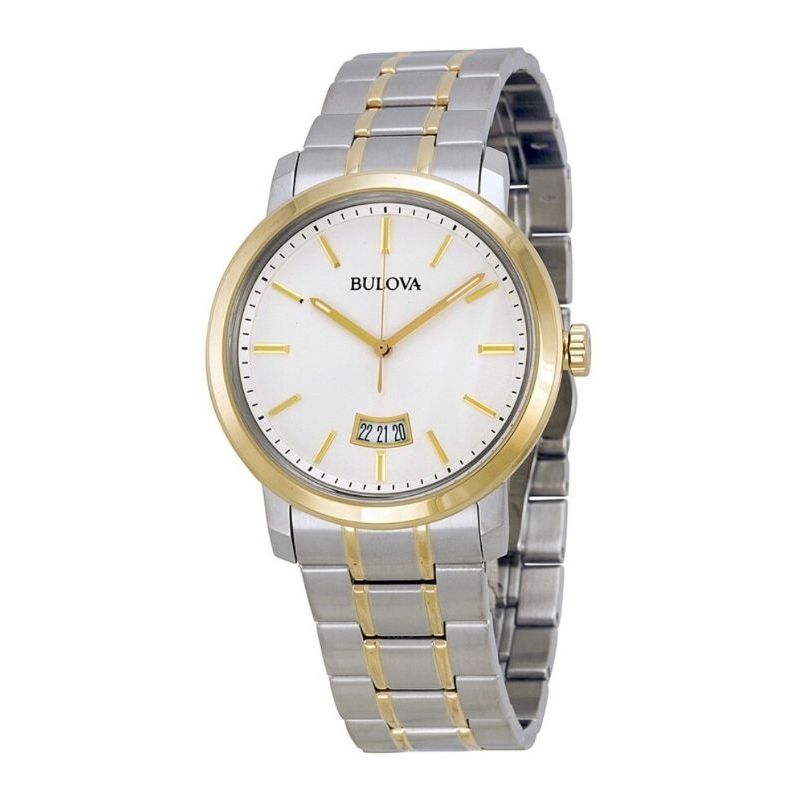 Bulova 98B214 - Jam Tangan Pria - Silver Gold - Original - Garansi Resmi