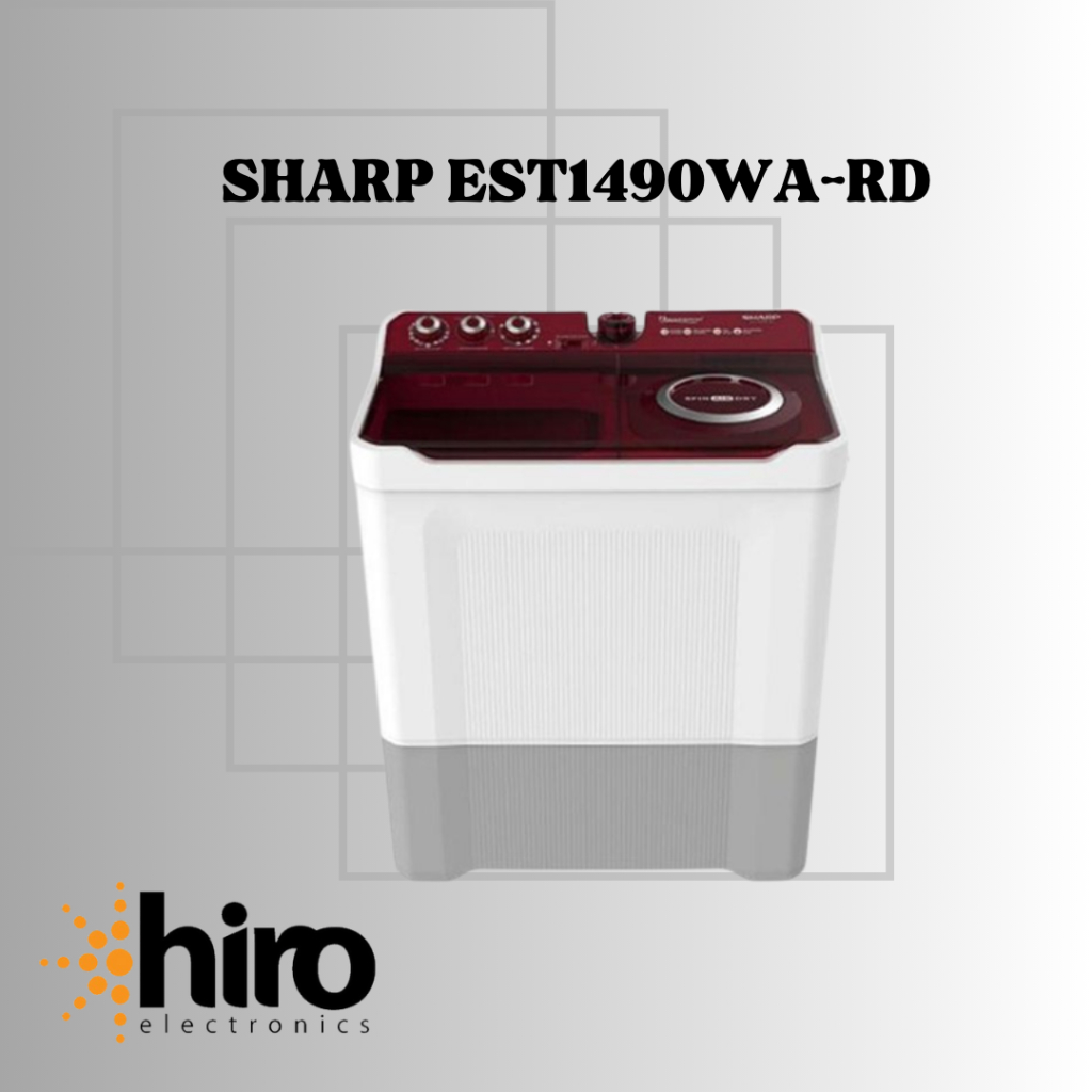 MESIN CUCI 2TABUNG 14KG SHARP EST1490WA-RD (KHUSUS MAGELANG&SEKITARNYA)